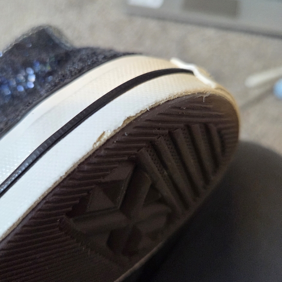 Converse Custom All Star Glitter Leopard Hi Top Limited Edition Sneaker 5.5 - Picture 12 of 14